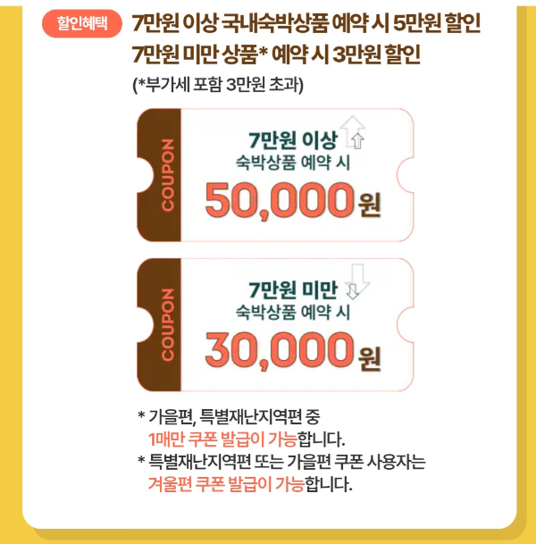 한국관광공사 숙박세일 페스타 홈페이지 화면