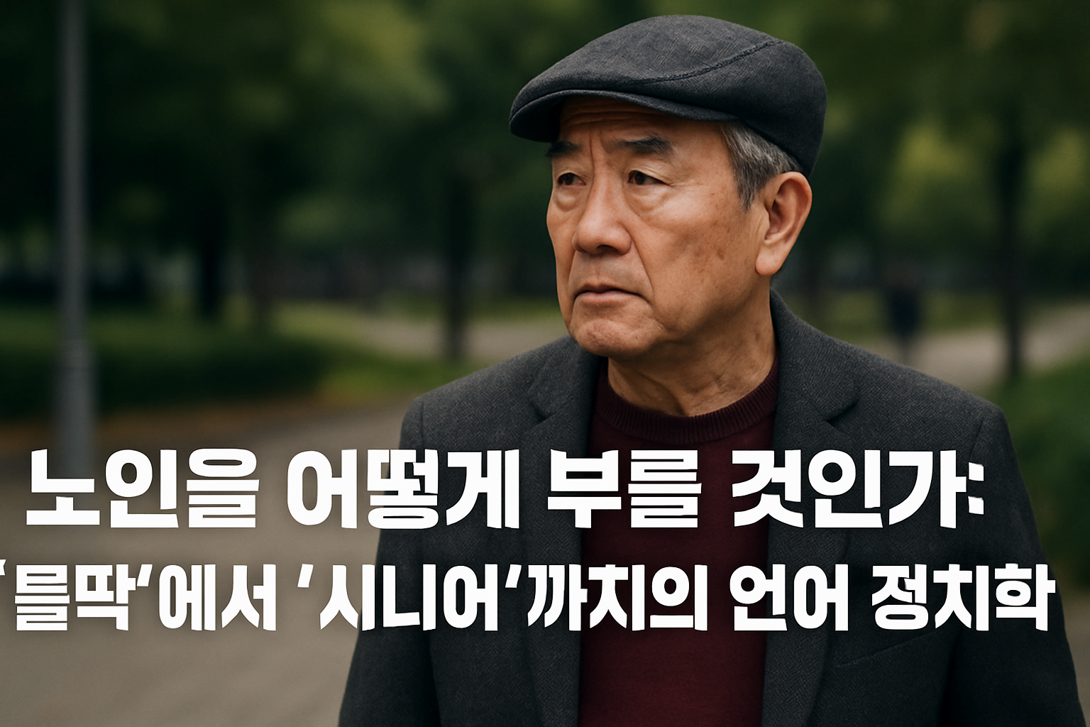 노인을 어떻게 부를 것인가: &lsquo;틀딱&rsquo;에서 &lsquo;시니어&rsquo;까지의 언어 정치학