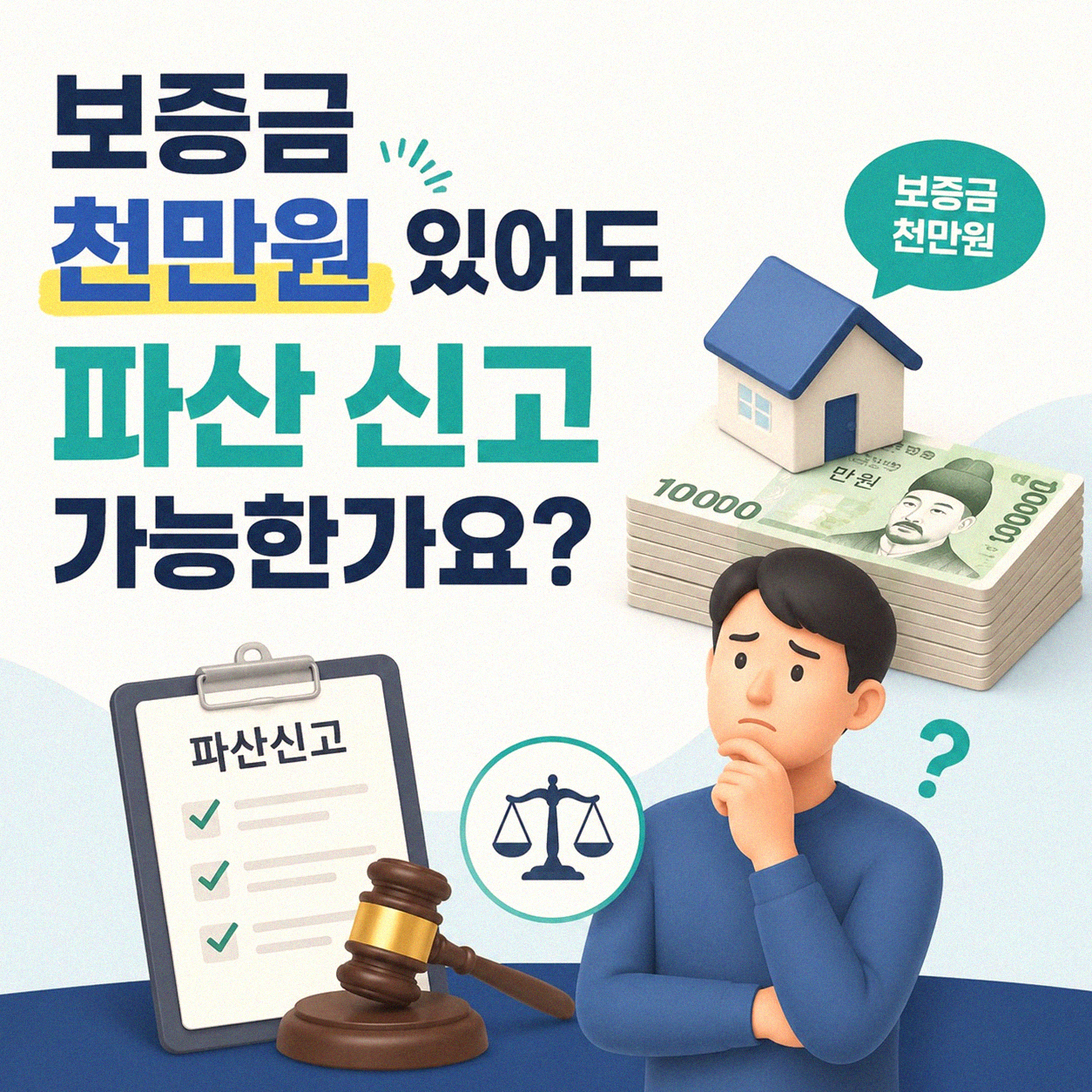 보증금 천만원 있어도 파산 신고 가능할까