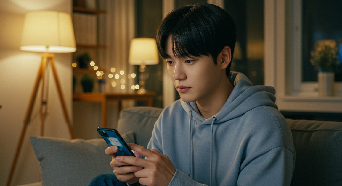 ์ค๋งํธํฐ ๋ธ๋ฃจ๋ผ์ดํธ ๋
ธ์ถ๋ก ๋ํผ ๊ณ ๋ฏผํ๋ ๋จ์ฑ์ด๋ฏธ์ง