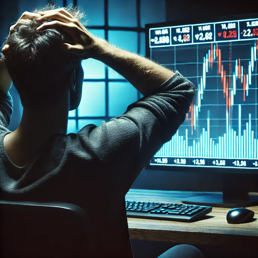 주식하는 남자 이미지