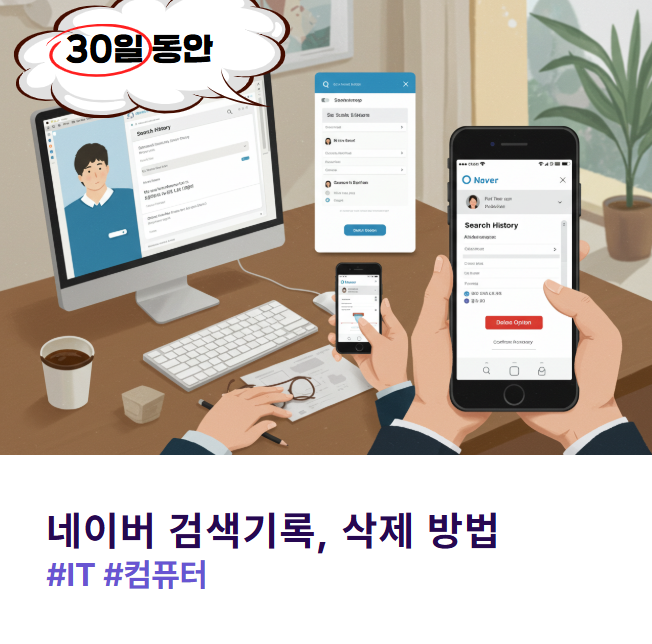 네이버 검색기록, 잊고 싶었던 흔적? 모바일 & PC 삭제 완전 정복!