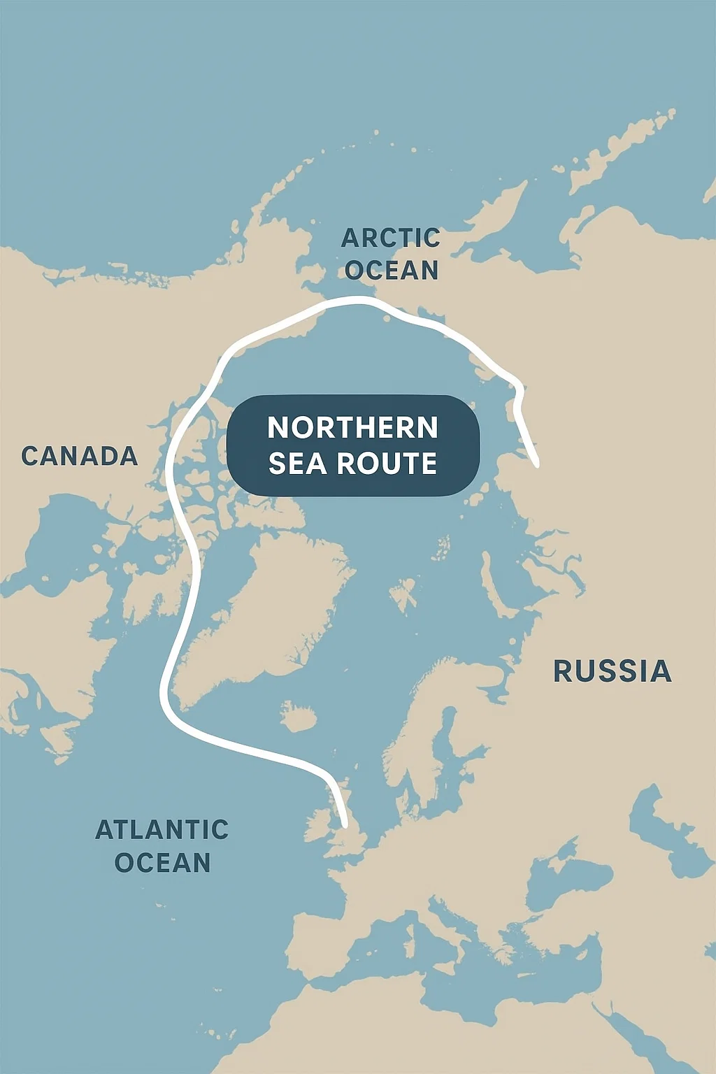 북극항로 지도사진