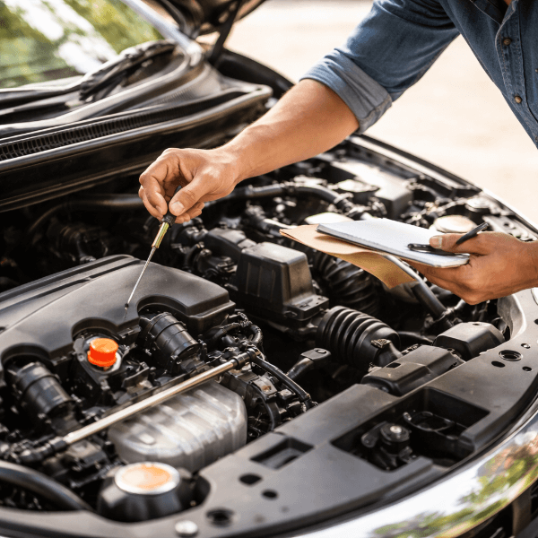 엔진 진동 점검 중 차량 상태