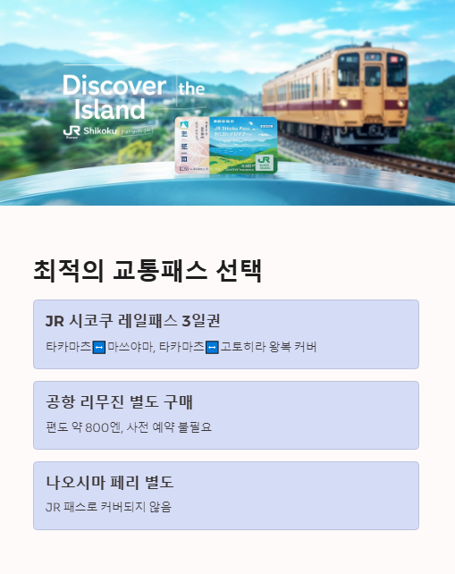 최적의 교통패스 선택