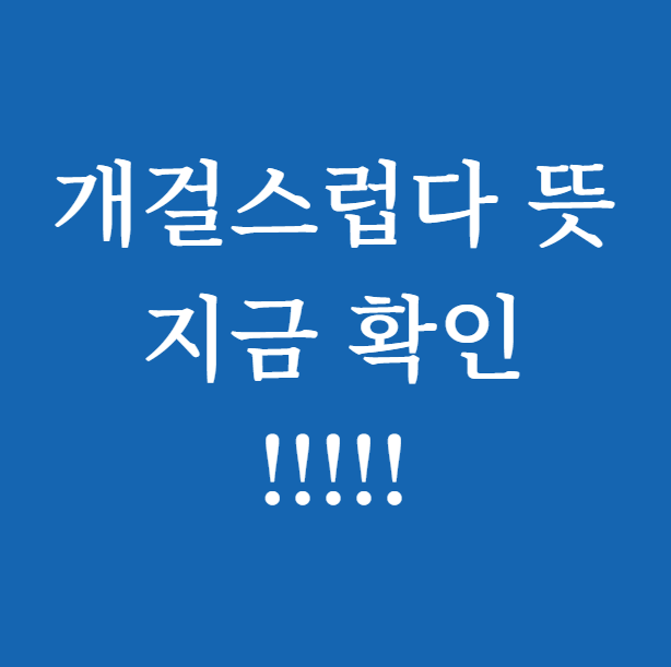 개걸스럽다 뜻 썸네일