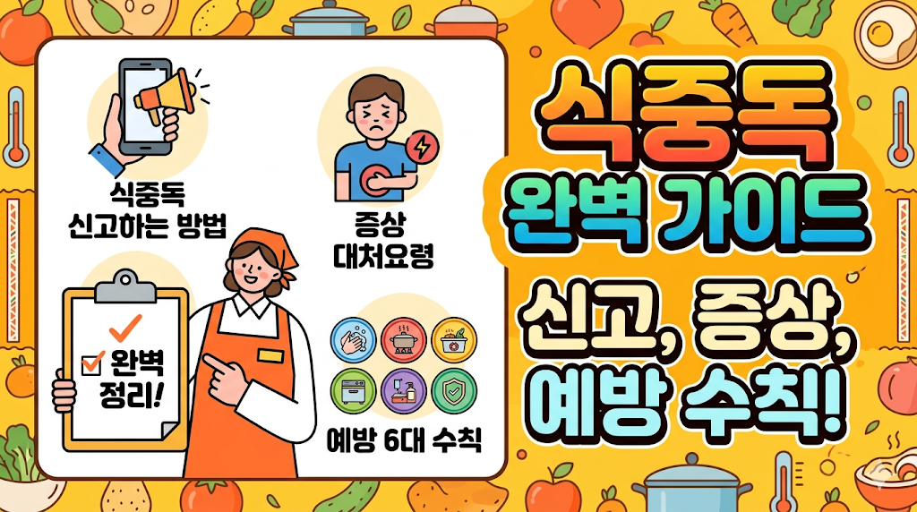 식중독 신고하는 방법 및 증상 대처요령, 예방 6대 수칙 완벽 정리