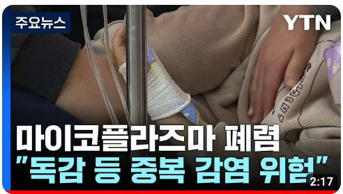 마이코플라스마 폐렴 독감 등 중복 감염 위험