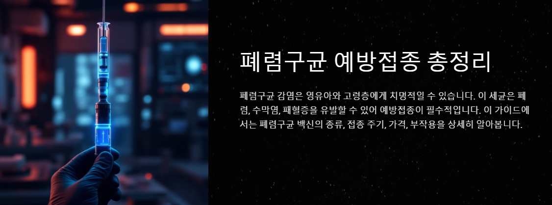 폐렴구군 예방접종 주기와 가격 부작용까지 한눈에 총정리