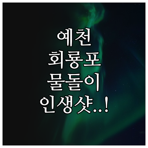 예천 여행 코스 정리 회룡포 물돌이 ..