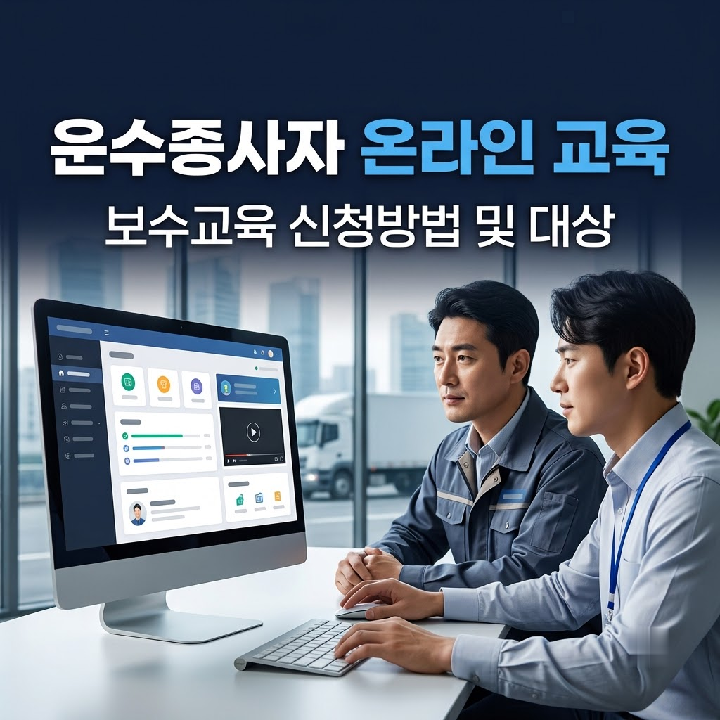 운수종사자 온라인 보수교육 대상자 조회 및 신청 방법