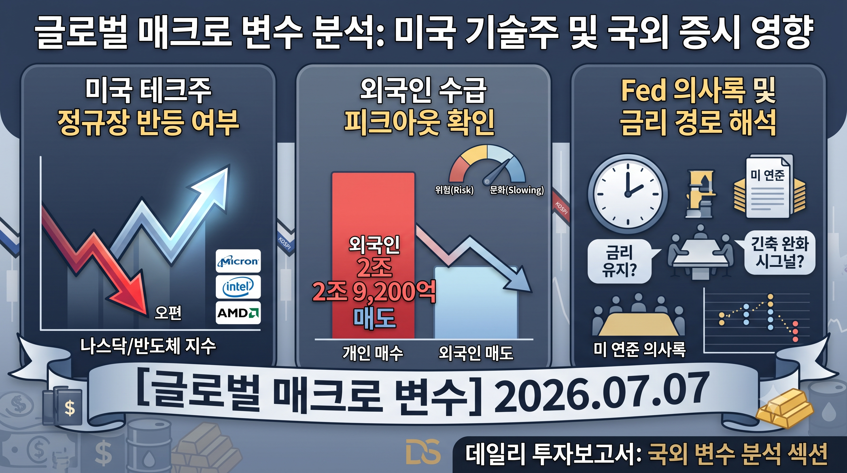 로이터 통신 등 외신이 보도한 글로벌 AI 반도체 고점 우려 및 차익실현 리스크 분석 이미지