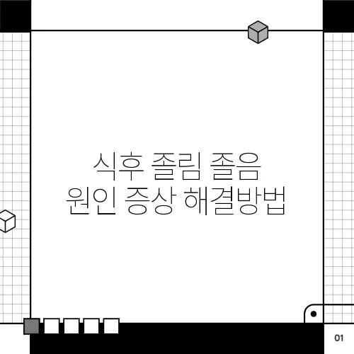 식후 졸림 졸음 원인 증상 해결방법