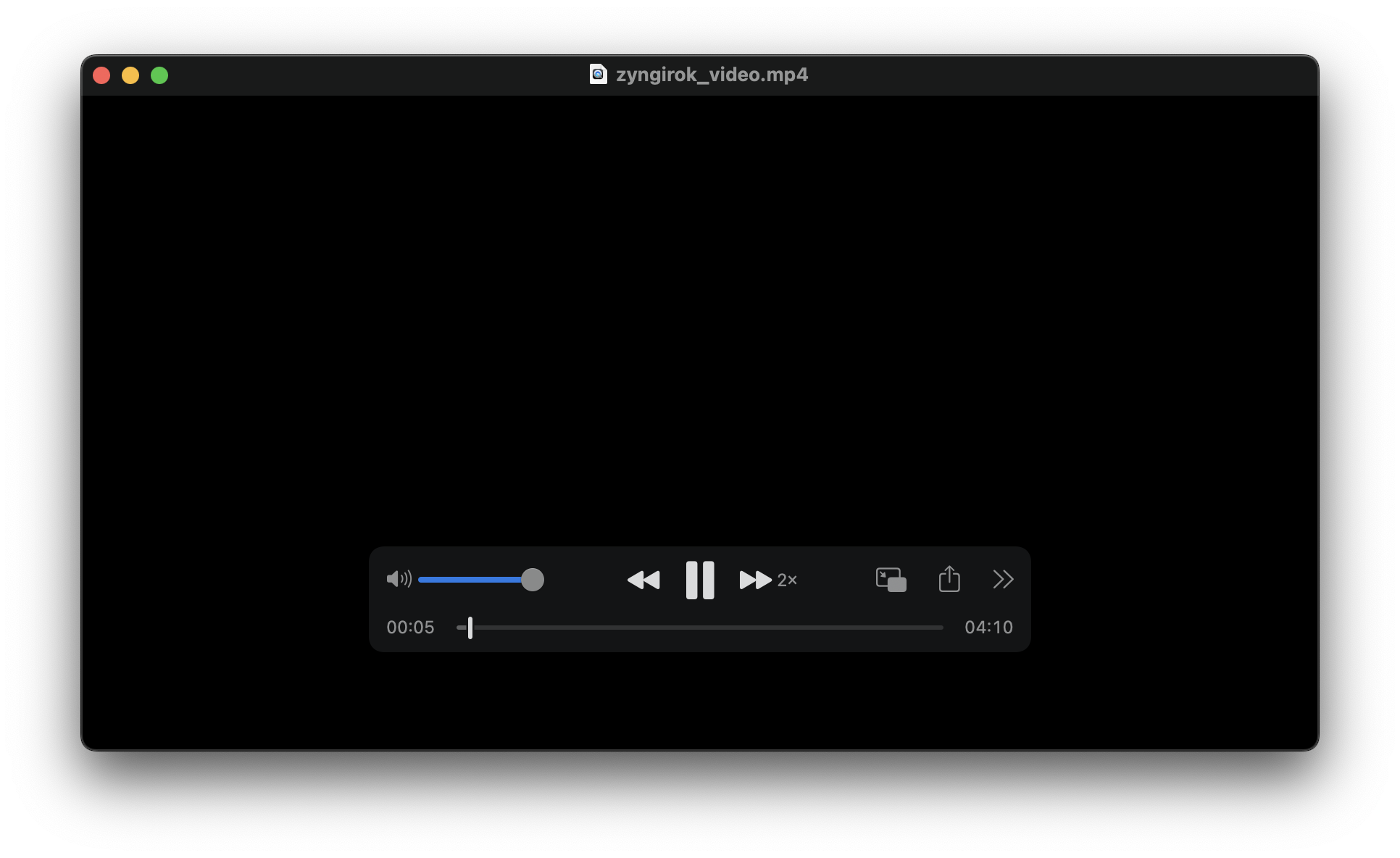 빨리감기 버튼을 한 번 눌렀더니 2배속 재생이 되고 있다.