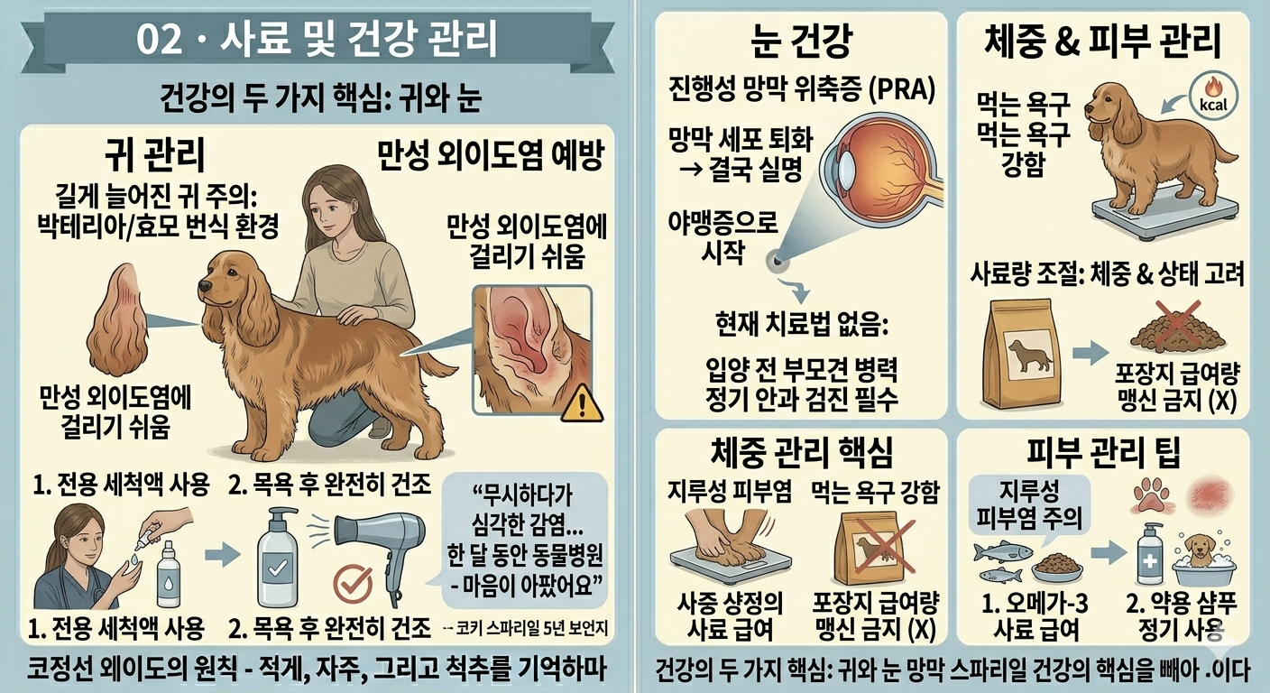 코커스패니얼 사료선택 및 건강관리