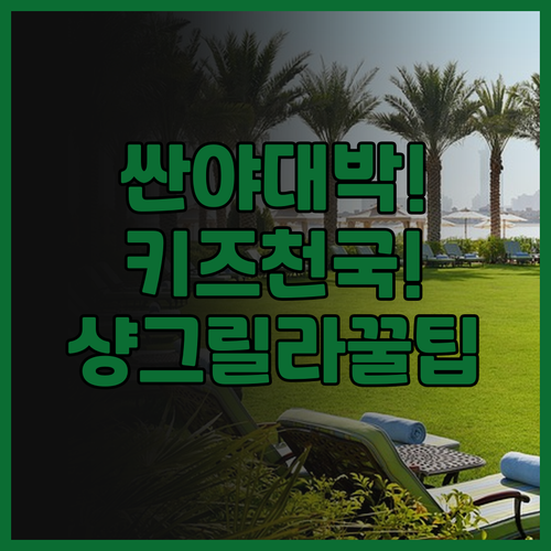 싼야 샹그릴라 리조트 호텔 추천 아이..