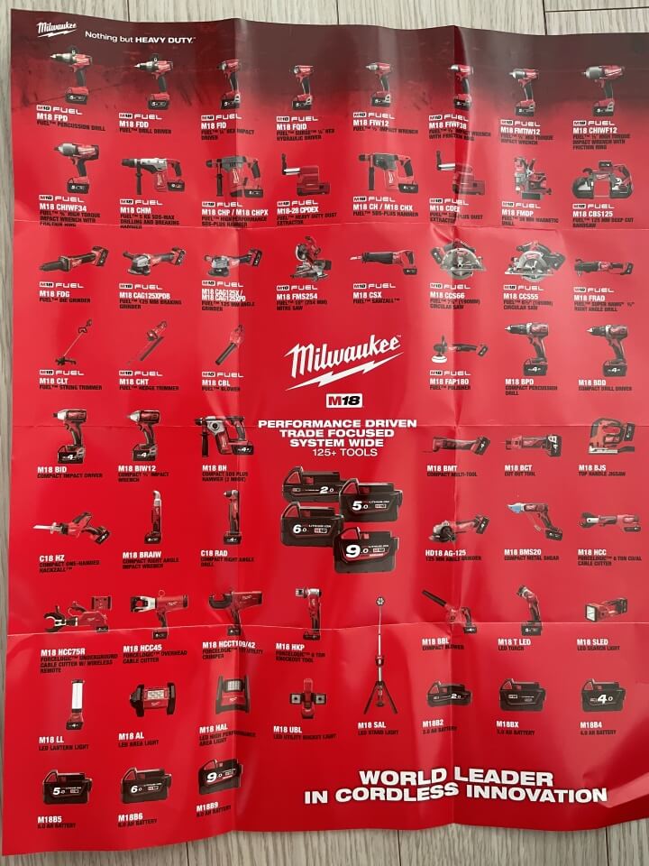 밀워키 18v 제품