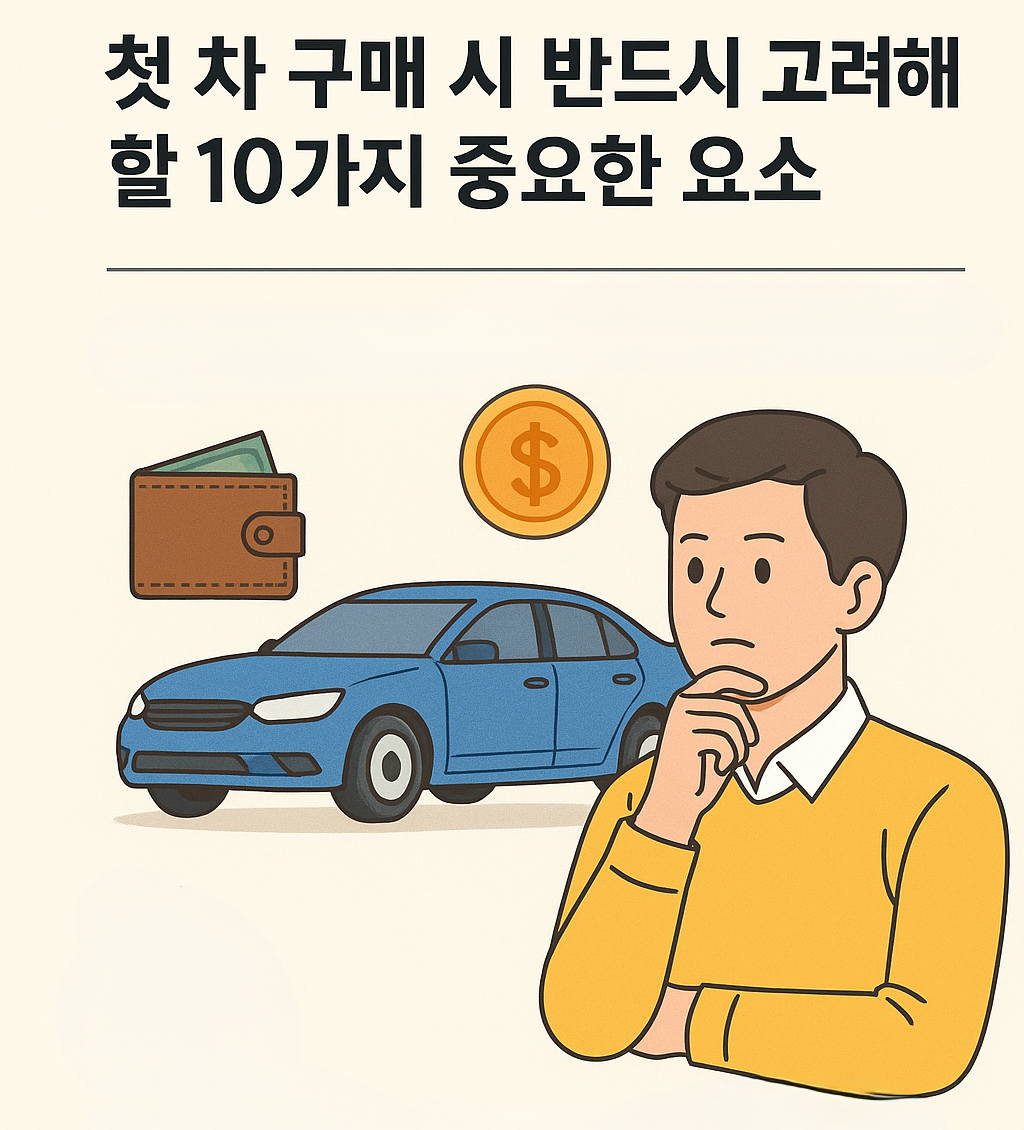 첫 차 구매시 고려해야할 사항들