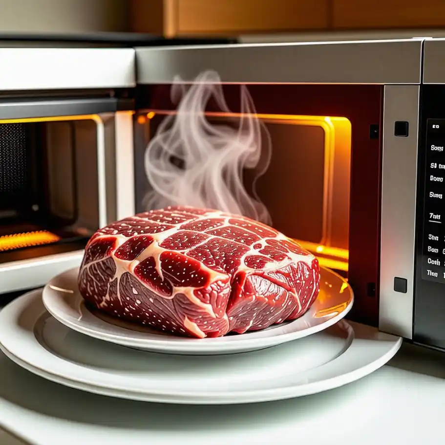 냉동고기 전자레인지로 빠르게 해동하기