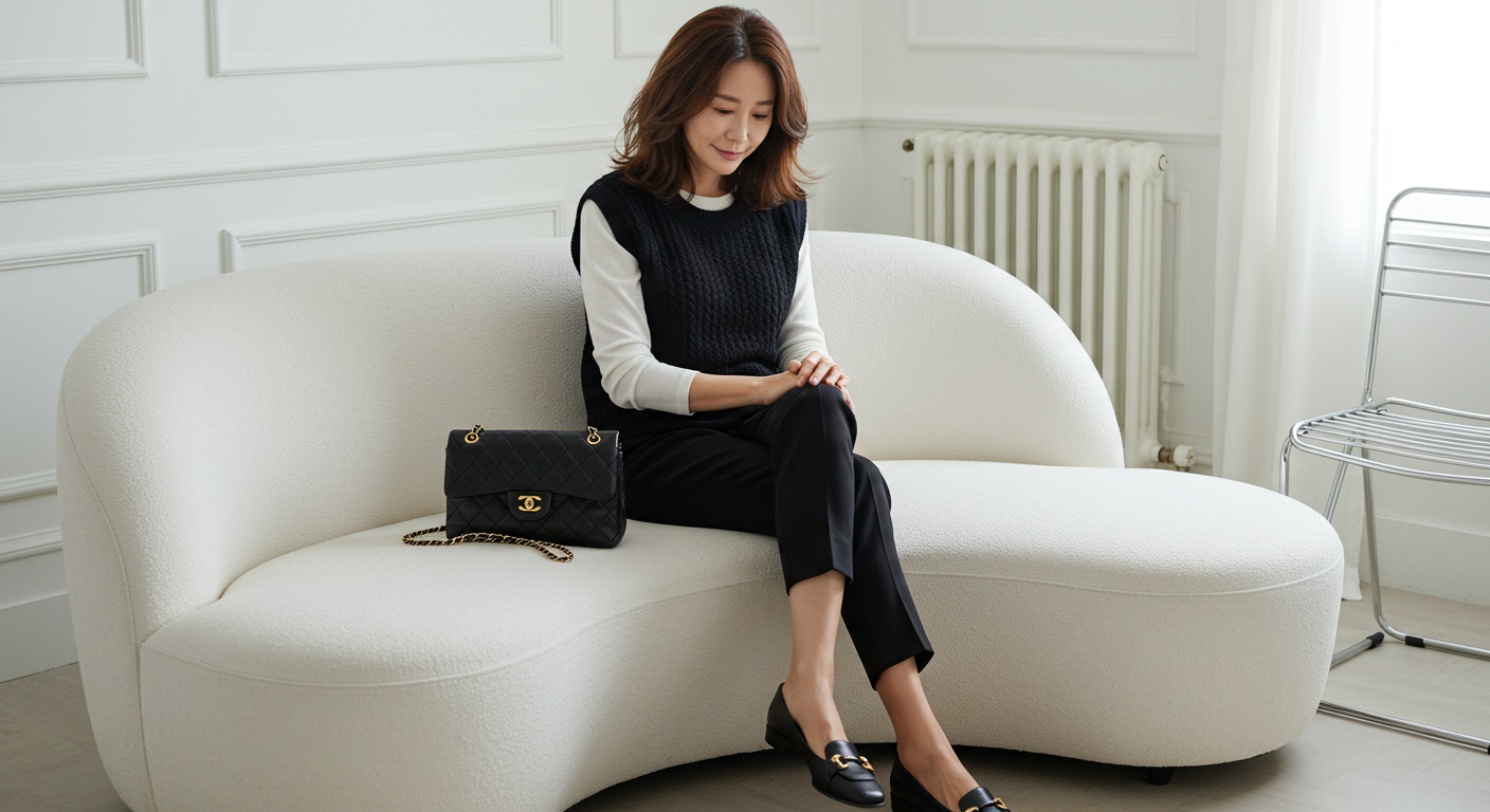 중년 여성 동안 패션