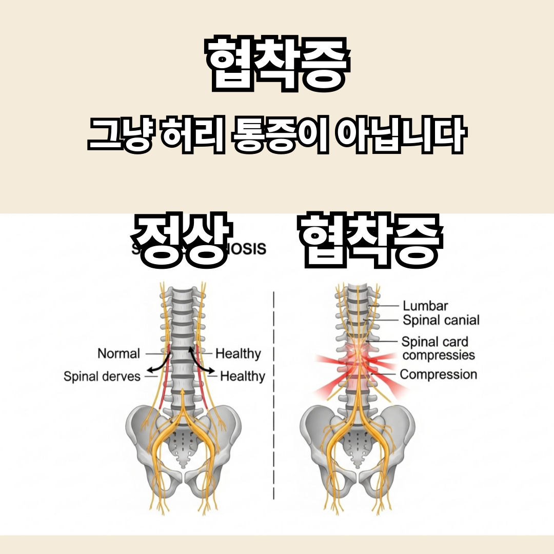 협착증, 그냥 허리 통증이 아닙니다