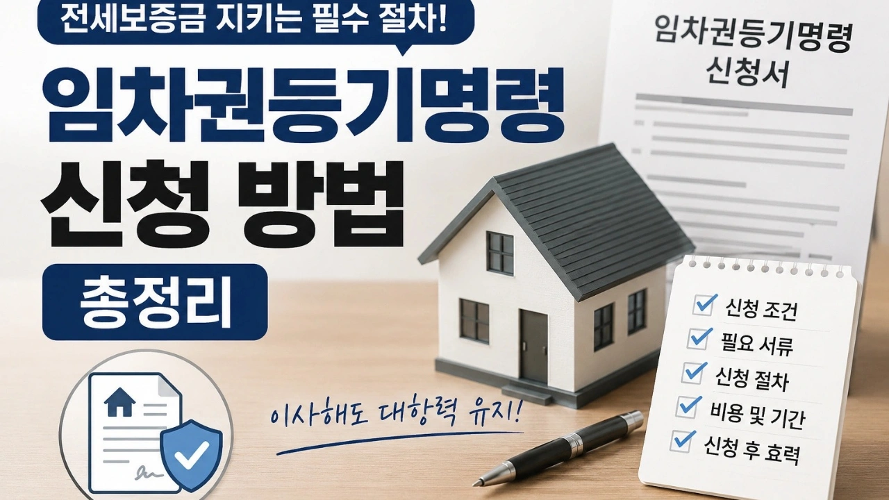임차권등기명령 신청 방법과 전세보증금 보호 절차를 설명하는 썸네일 이미지