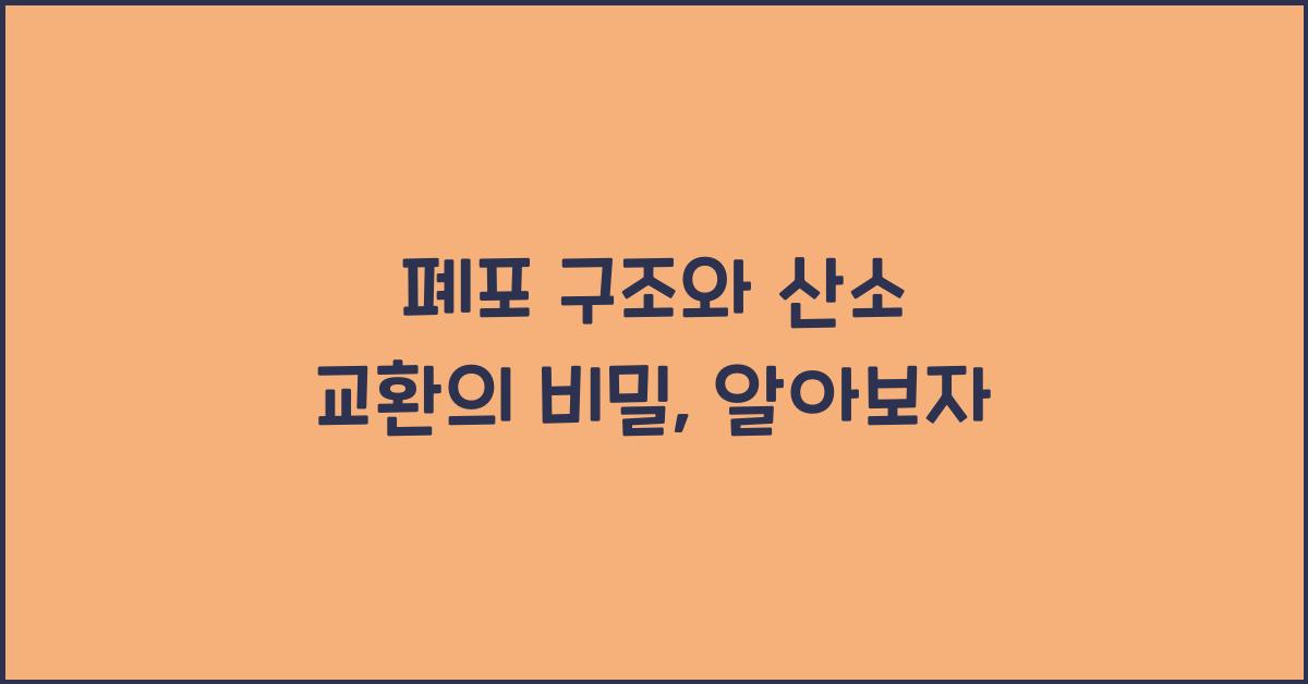 폐포 구조, 산소 교환