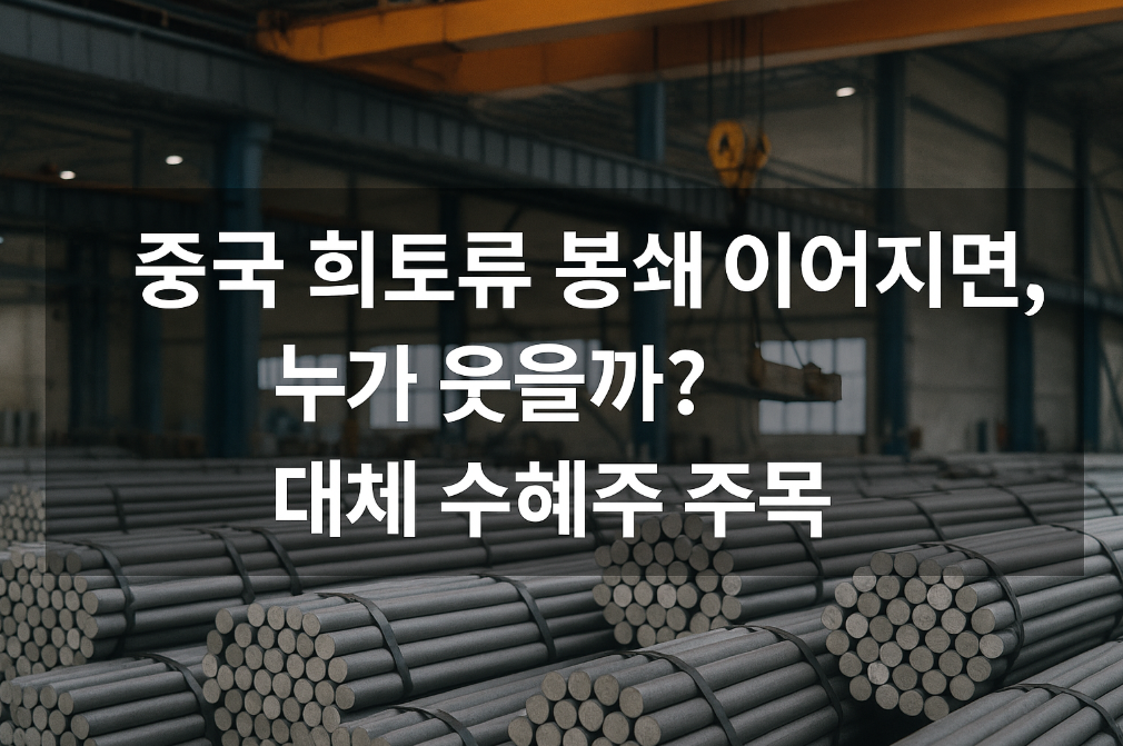 중국 희토류 봉쇄 이어지면, 누가 웃을까? 대체 수혜주 주목