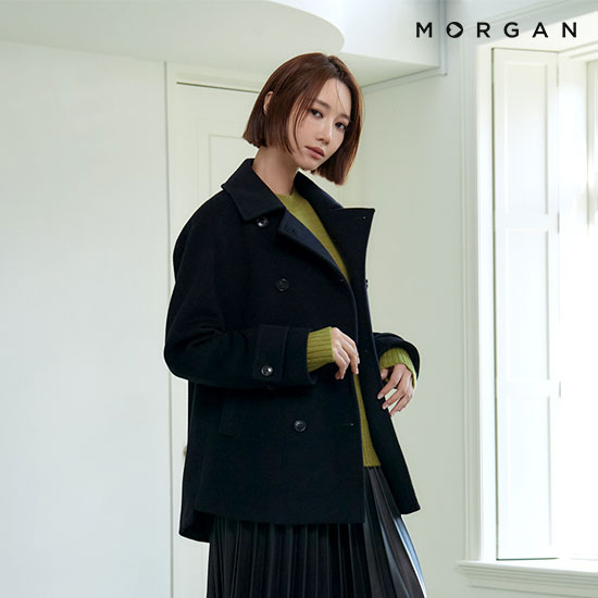 모르간 케이프 하프 코트