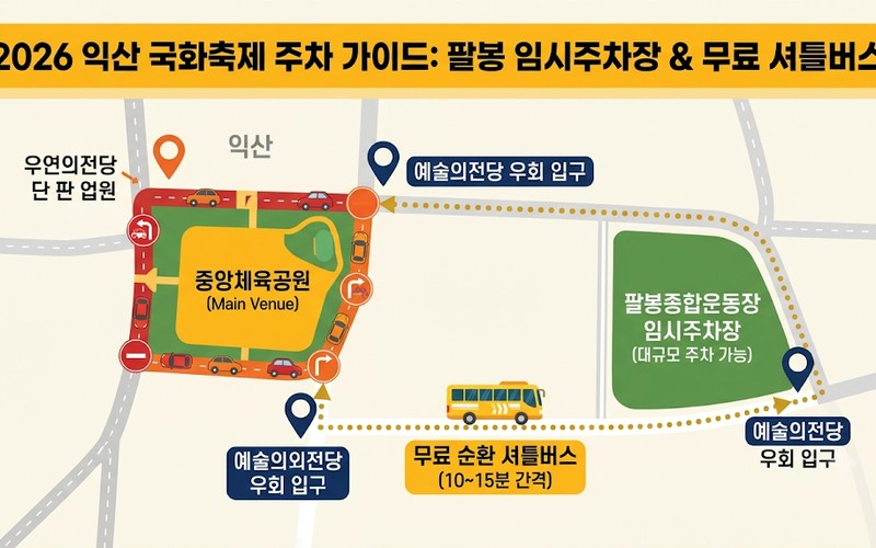 익산 천만송이 국화축제 주차 팁 및 무료 셔틀버스&middot;추천 관람 동선 총정리