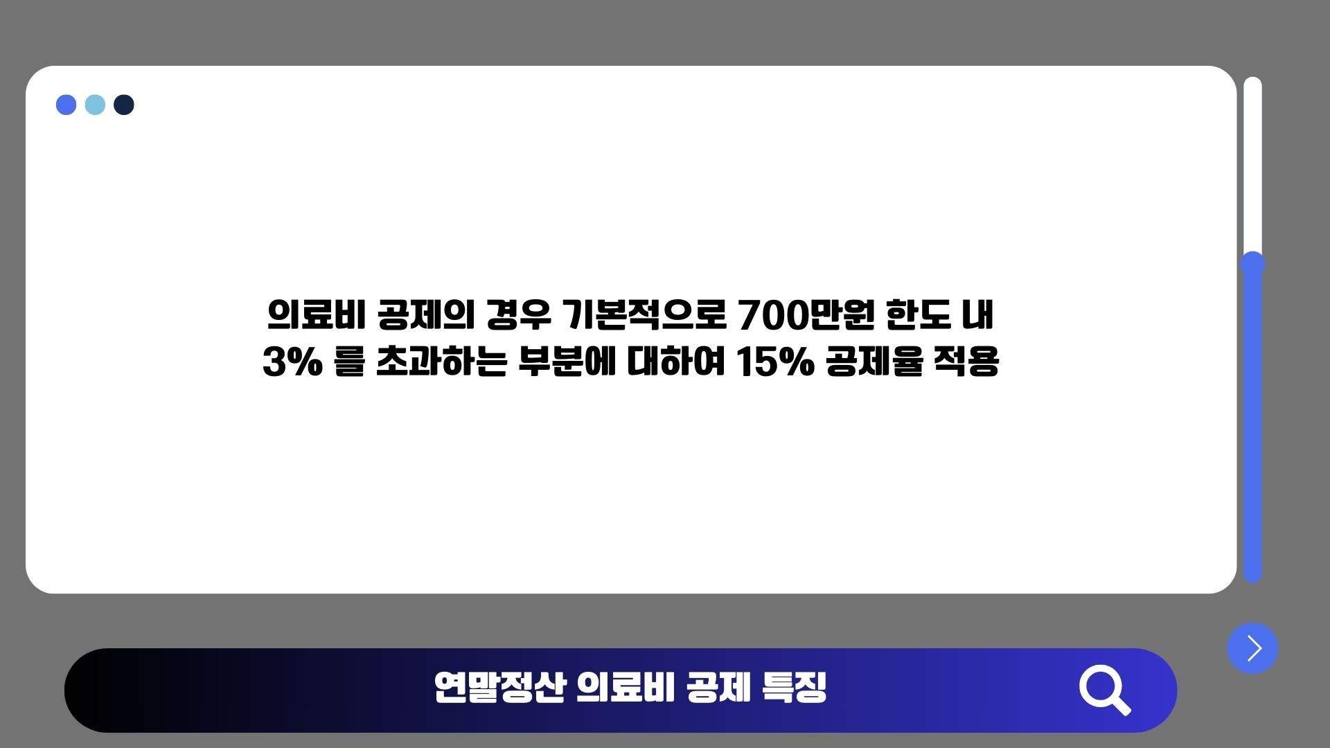 연말정산 의료비 세액공제율 안내 이미지