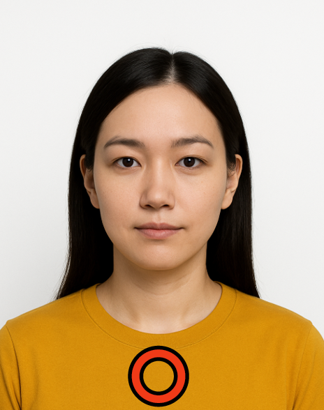 여권사진 옷색깔 예시