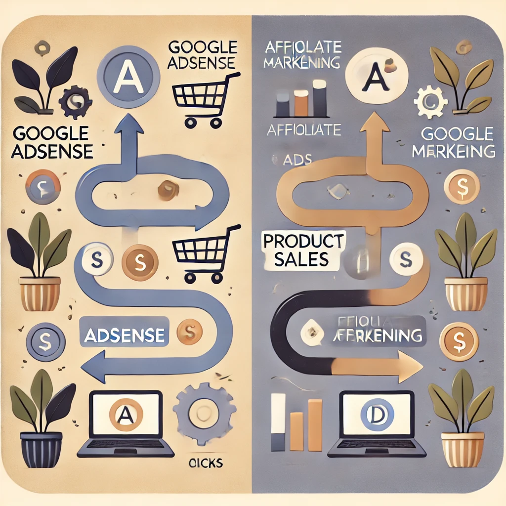 애드센스 vs 제휴 마케팅 &ndash; 어떤 방식이 더 수익성이 높을까?