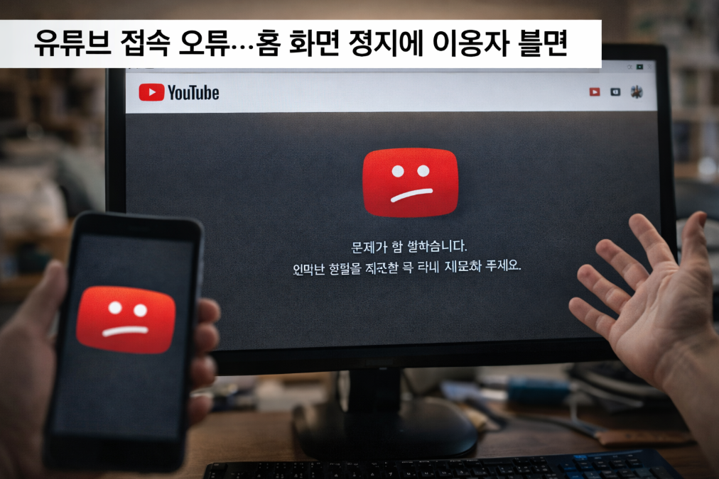 유튜브 접속 오류 해결법, 홈 화면 정지 이렇게 고치세요