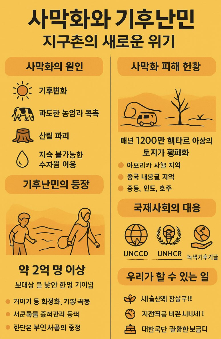 사막화와 기후난민: 지구촌의 새로운 위기