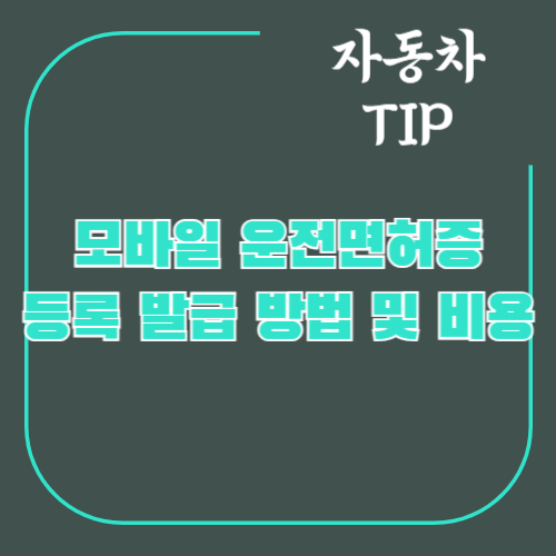 모바일-운전면허증-등록-발급-방법-비용