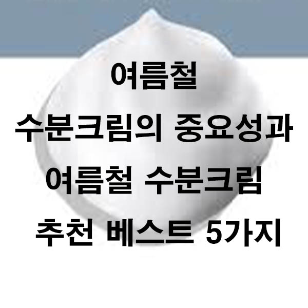 더보기
여름철 수분크림의 중요성과 여름철 수분크림 추천 베스트 5가지