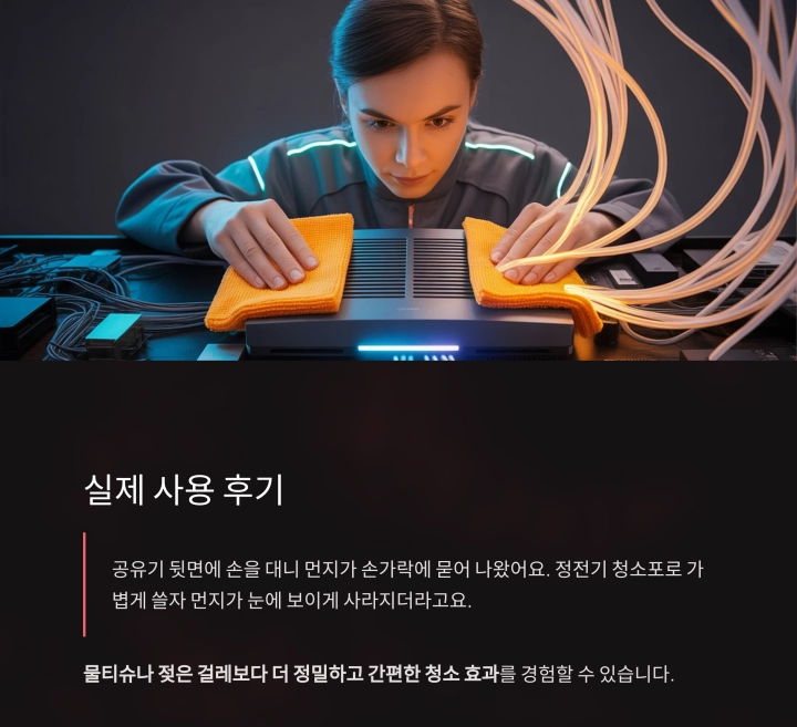 전자기기 먼지 제거 : 정전기 청소포가 해답입니다