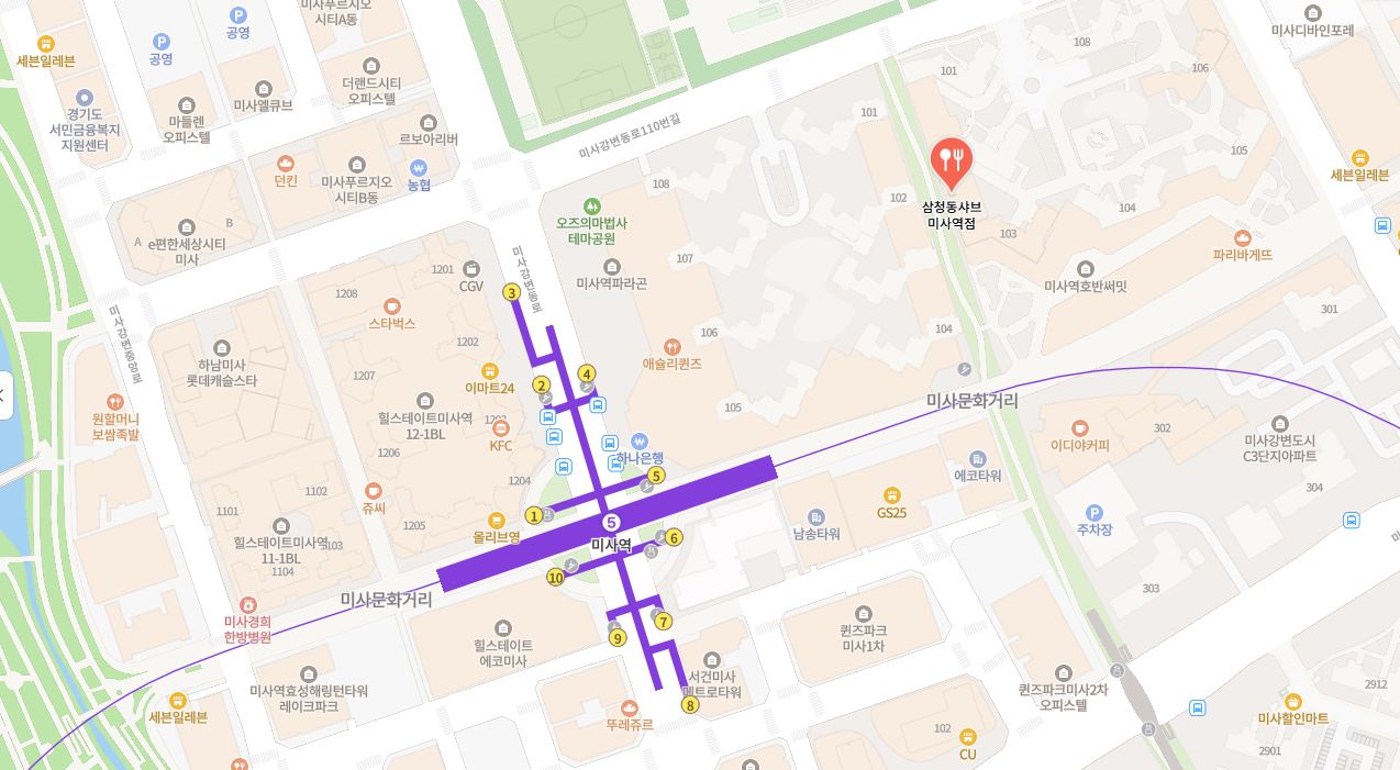 삼청동샤브 미사역점 위치