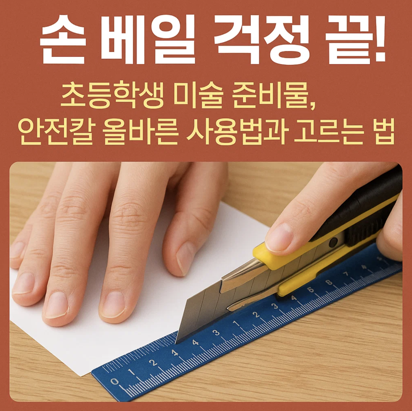 손 베일 걱정 끝! 초등학생 미술 준비물, 안전칼 올바른 사용법과 고르는 법