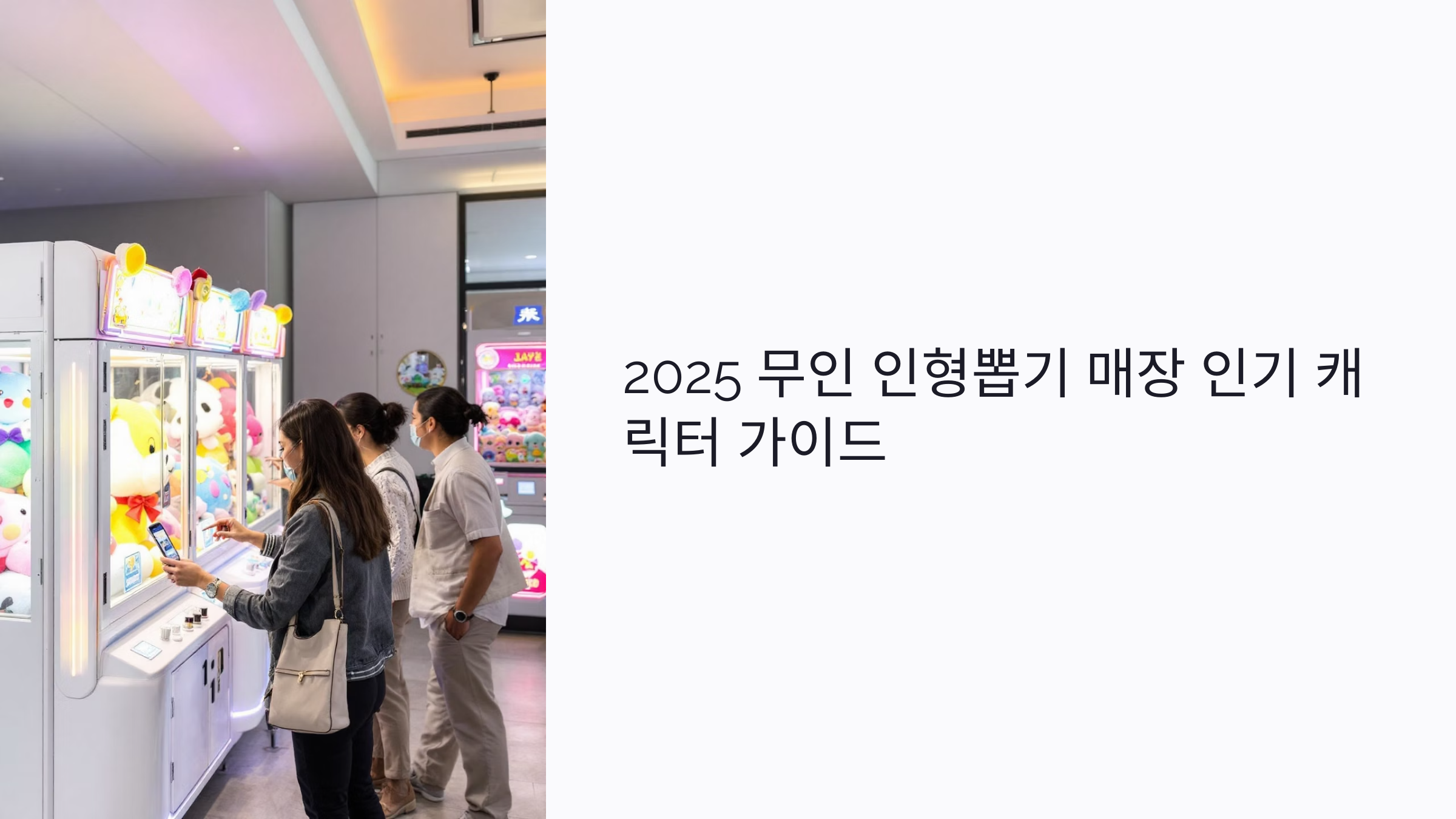 2025 무인 인형뽑기 매장에서 인기 있는 캐릭터 10선: 연령별 선호도와 선택 전략