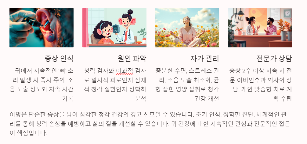 이명 대처 방법
