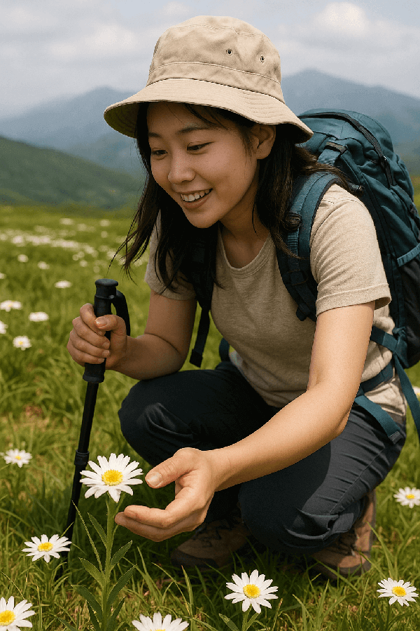 가상의 시나리오 &ndash; 산행 중 만난 솜다리의 감동
