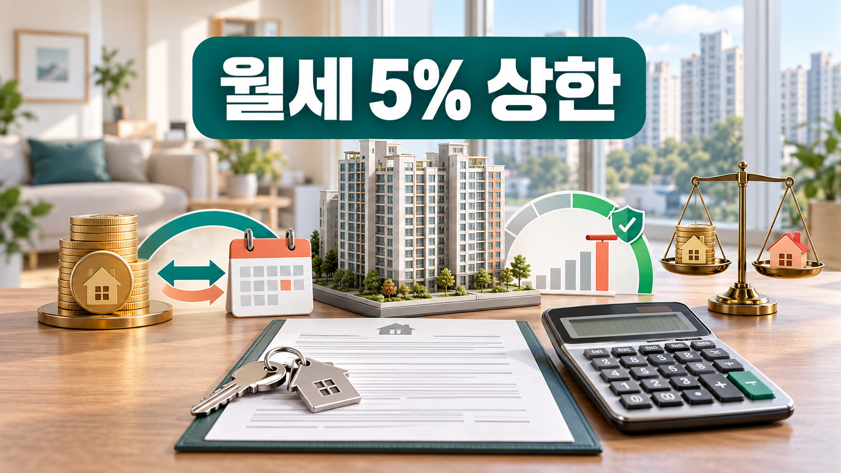 주택임대차보호법 월세 5% 상한선의 진실: 반전세 환산 공식과 계산기 활용법