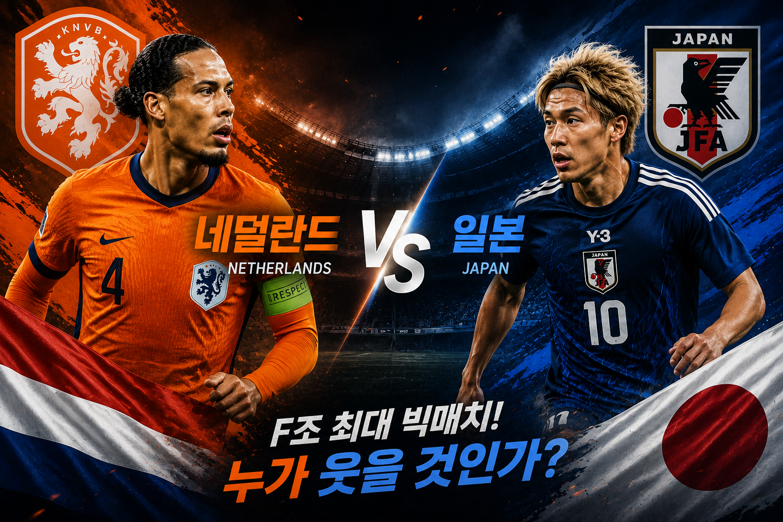2026 북중미 월드컵 F조 1차전 네덜란드 VS 일본 경기 일정 내용