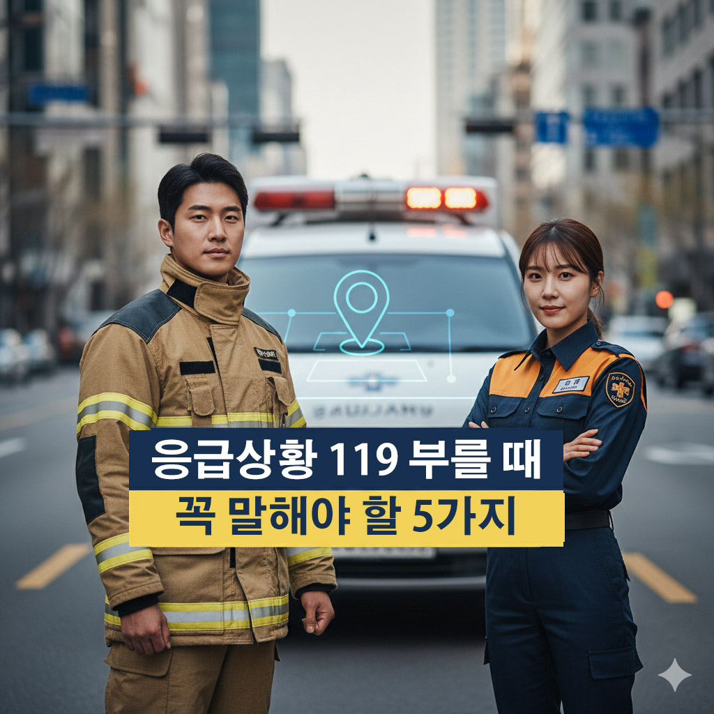 응급 상황에서 119 부를 때 꼭 말해야 할 5가지