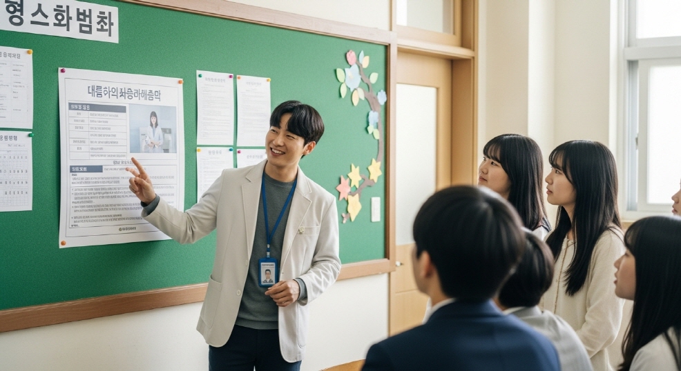 교육청 채용 확인 장면