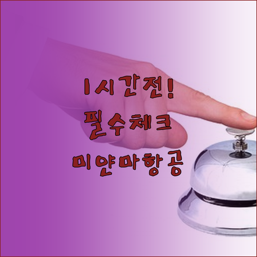 미얀마국제항공 출발 1시간 전까지 온..