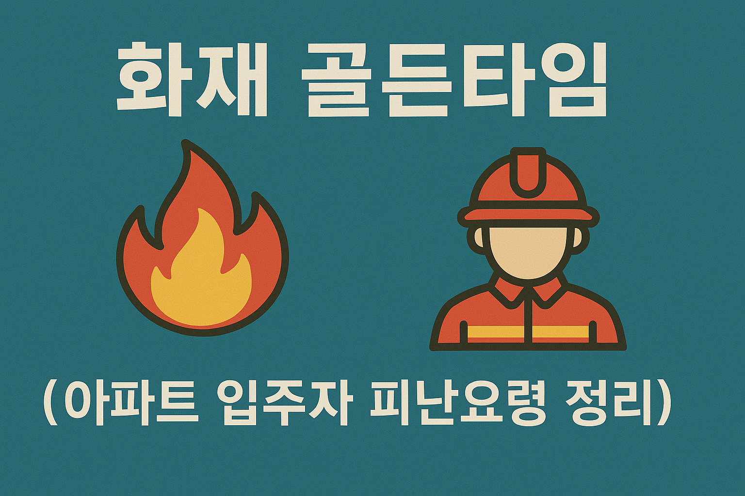 화재 골든타임, 아파트 입주자 피난요령 정리