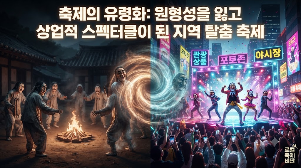 축제의 유령화: 관광 자원화라는 이름으로 원형성을 잃고 상업적 스펙터클이 된 지역 탈춤 축제